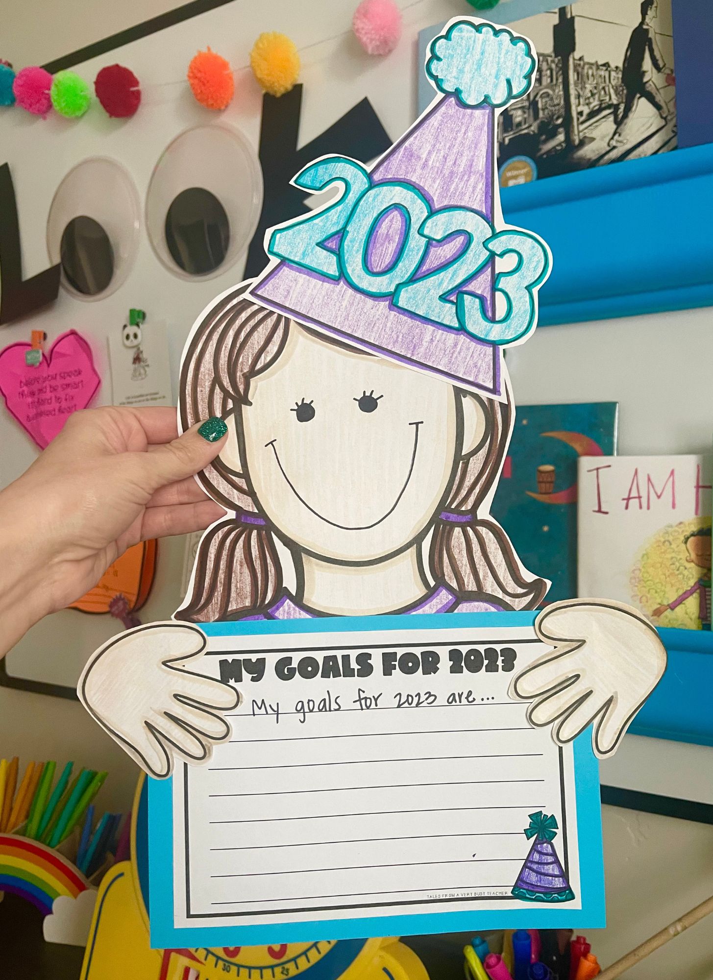 SMART goals for students (bulletin board decor & class activity)